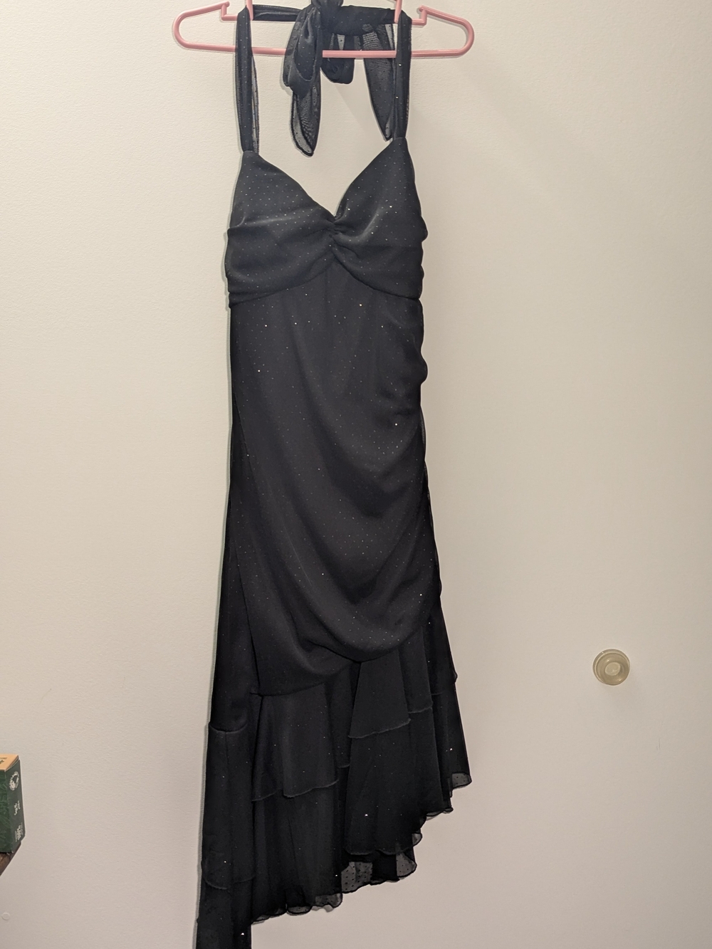 My Michelle Black Evening Dress with Subtle Sparkle